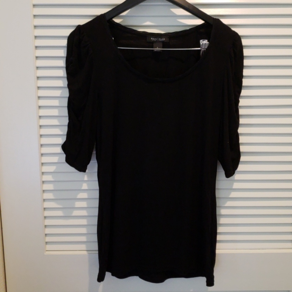 White house black market womens half sleeve top